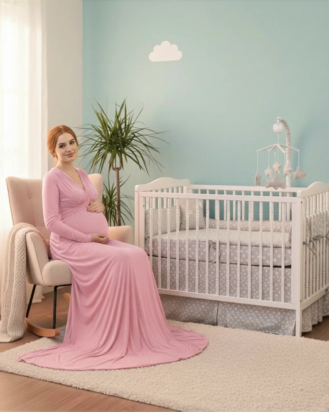 Bump Society – The Comfort Collection: Empire Waist Romantic Style Maternity Photography Gown