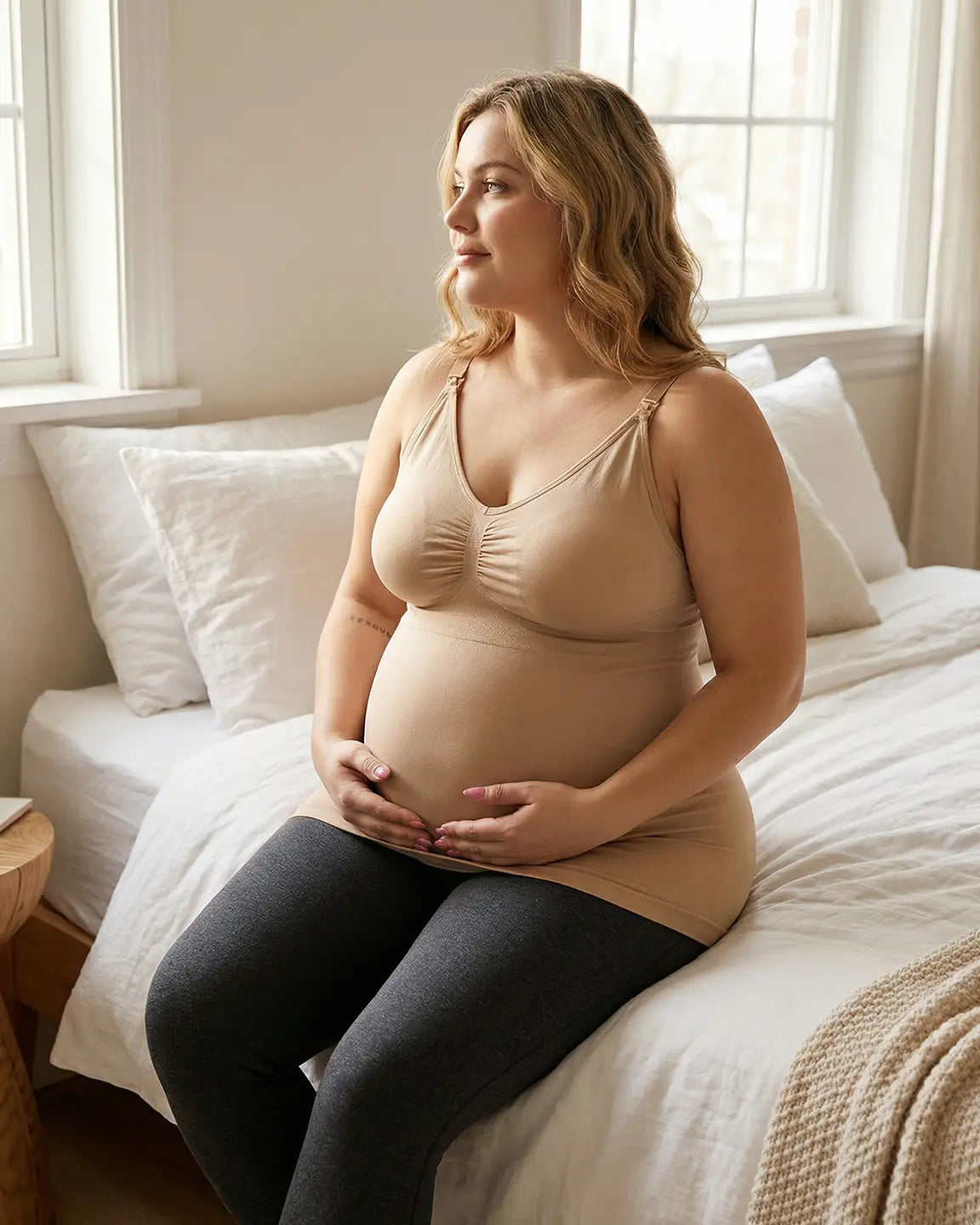 Bump Society – The Nursing Collection: Front-Opening Clasp Camisole-Style Maternity Nursing Top