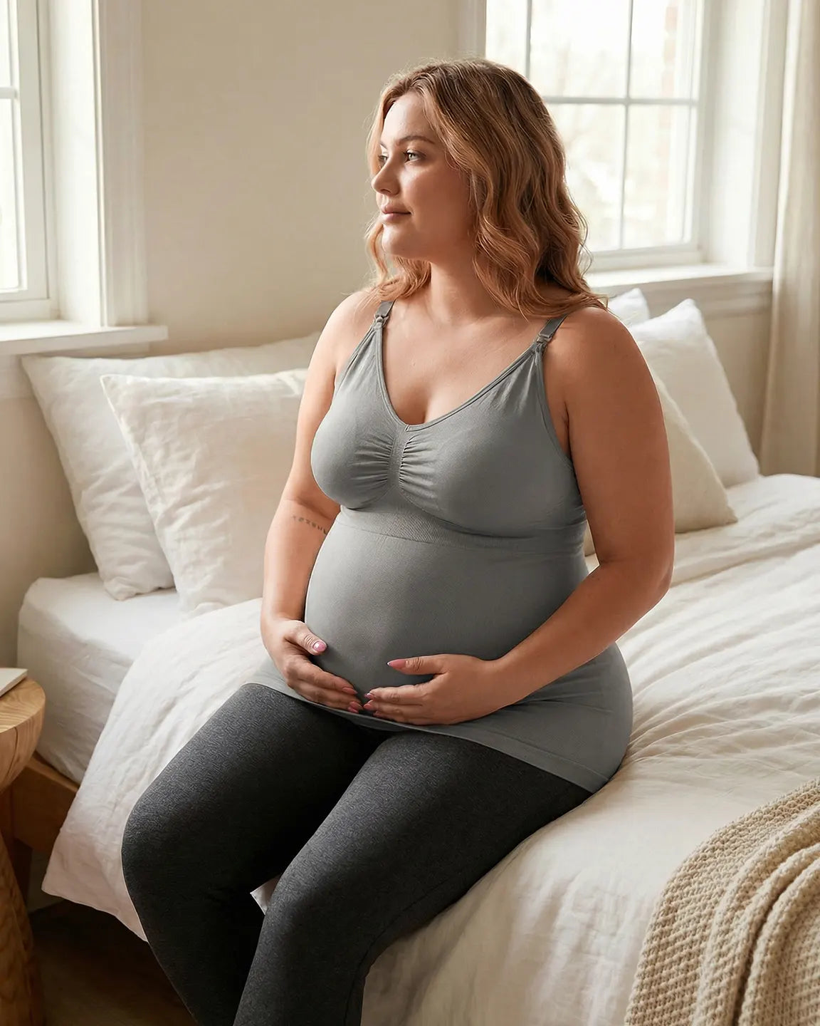 Bump Society – The Nursing Collection: Front-Opening Clasp Camisole-Style Maternity Nursing Top