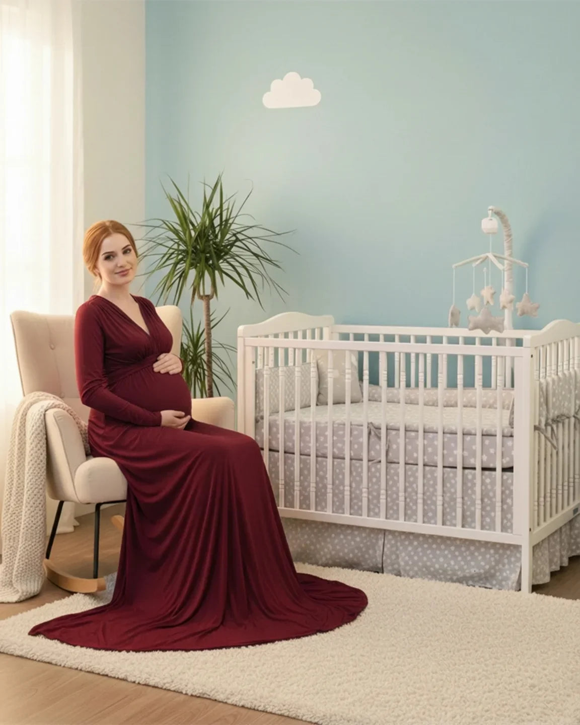 Bump Society – The Comfort Collection: Empire Waist Romantic Style Maternity Photography Gown