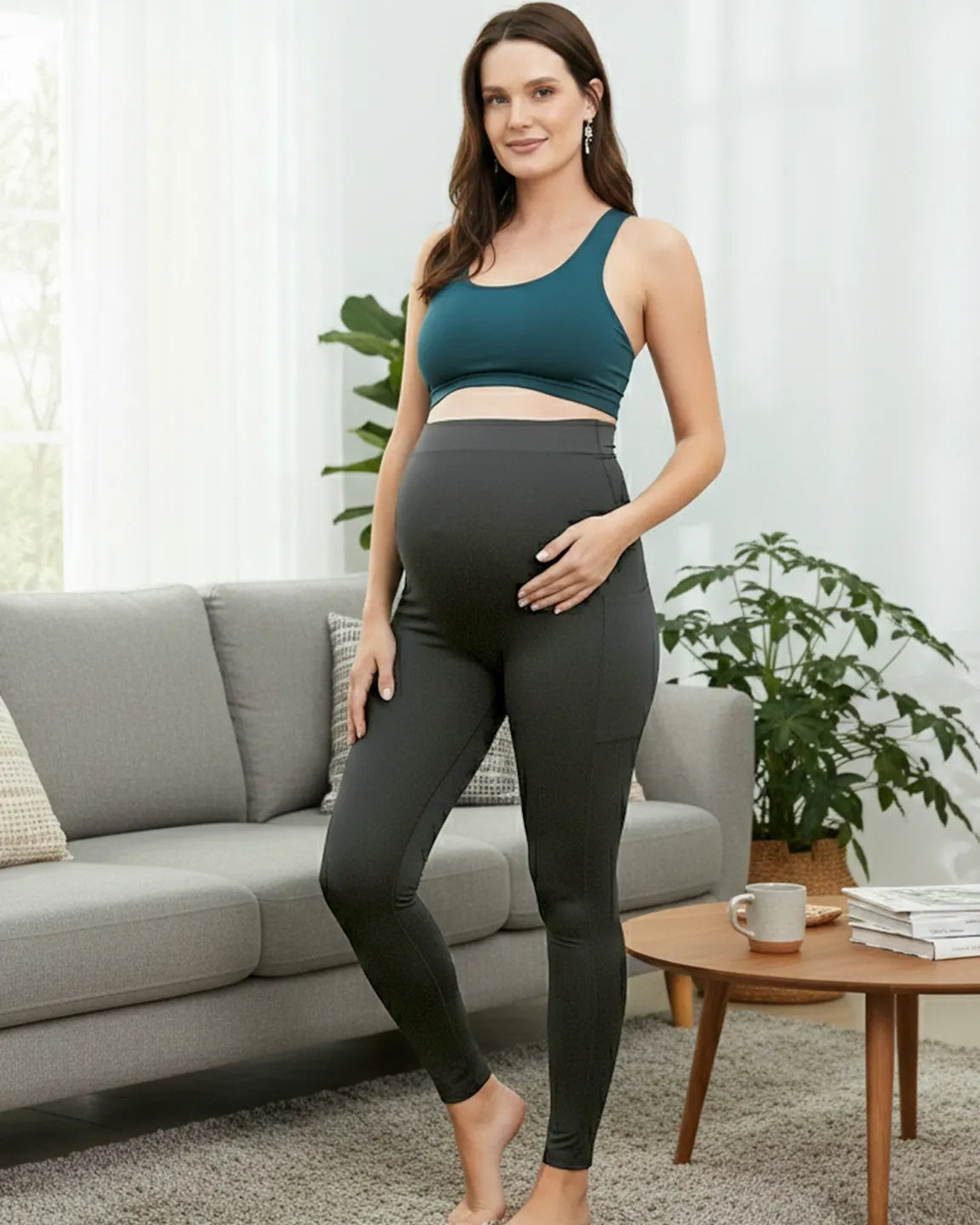 Bump Society – The Support Collection: Support Panel Over-Belly Skinny Fit Maternity Leggings