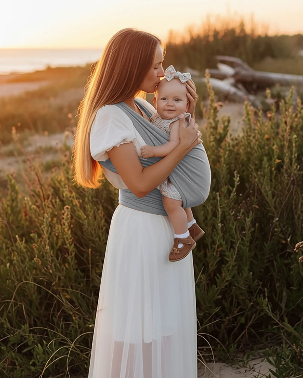 Bump Society – The Comfort Collection: Skin-to-Skin Adjustable Baby Wrap Carrier
