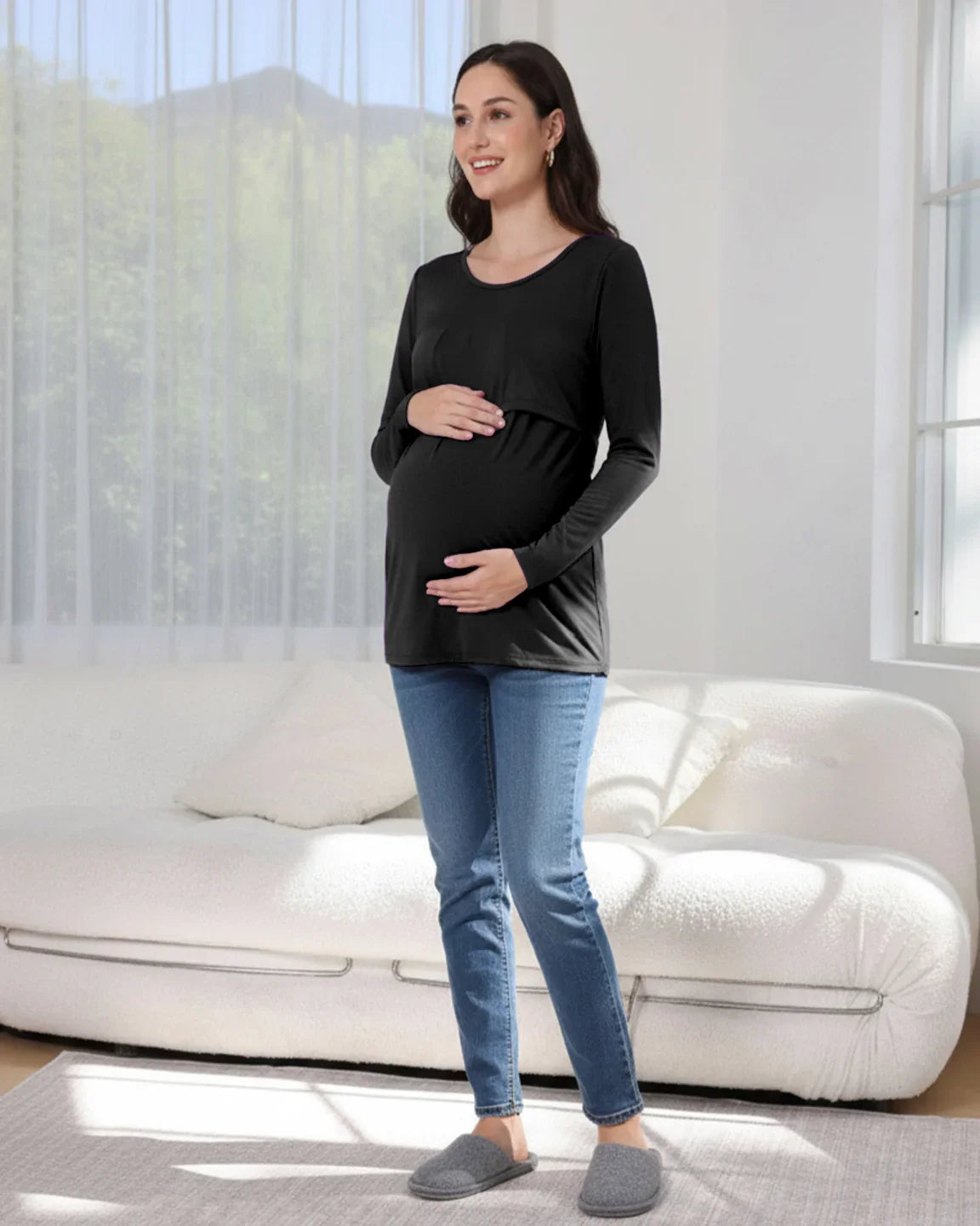The Nursing Collection  Lift-Up Front Casual Maternity & Nursing Top
