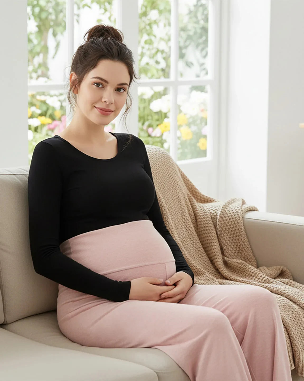 Bump Society – The Comfort Collection: Soft Fleece Wide Leg Maternity Pants