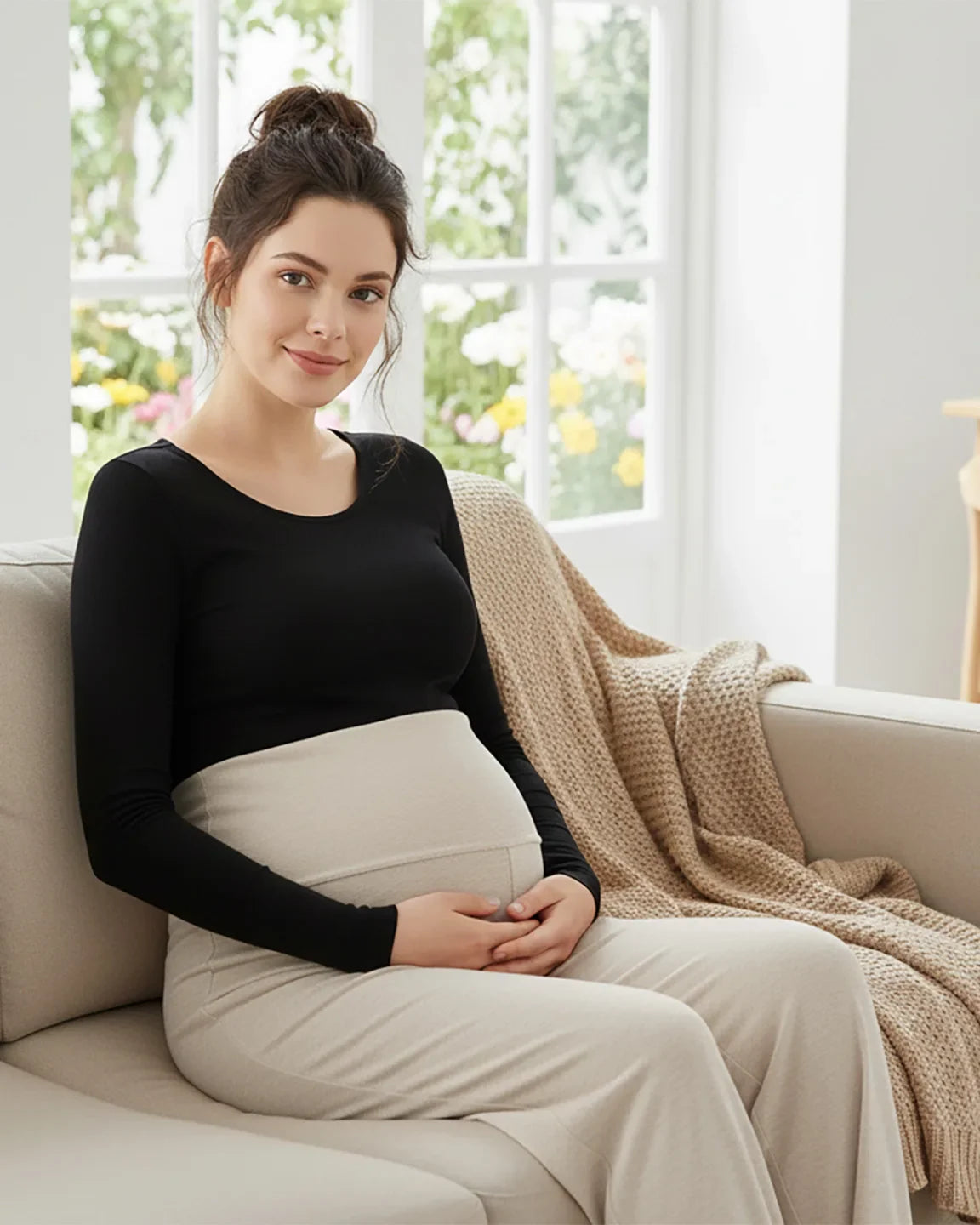 Bump Society – The Comfort Collection: Soft Fleece Wide Leg Maternity Pants