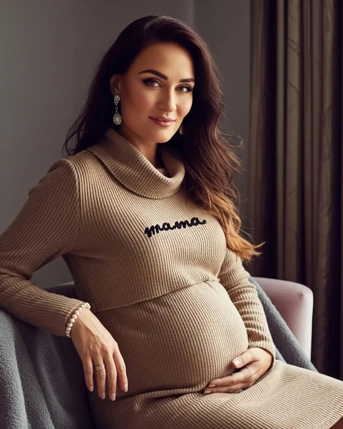 Bump Society – The Nursing Collection: High Neck Everyday Style Maternity Nursing Dress