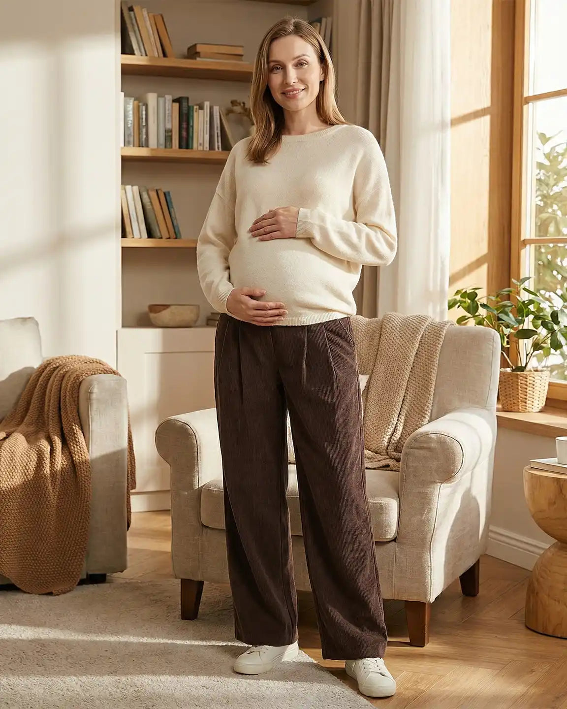 Bump Society – The Comfort Collection: Adjustable Drawstring Loose-Fit Maternity Pants