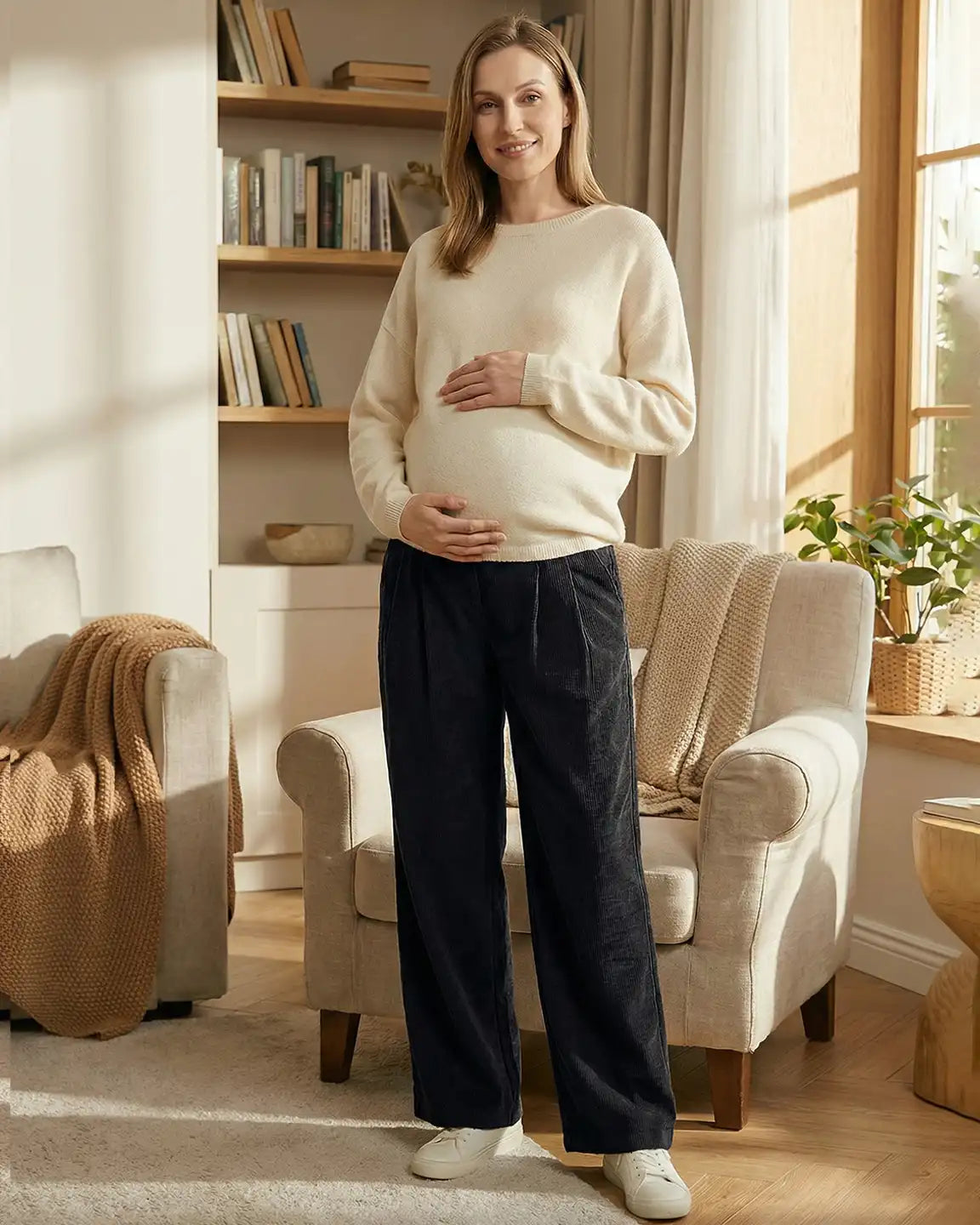Bump Society – The Comfort Collection: Adjustable Drawstring Loose-Fit Maternity Pants