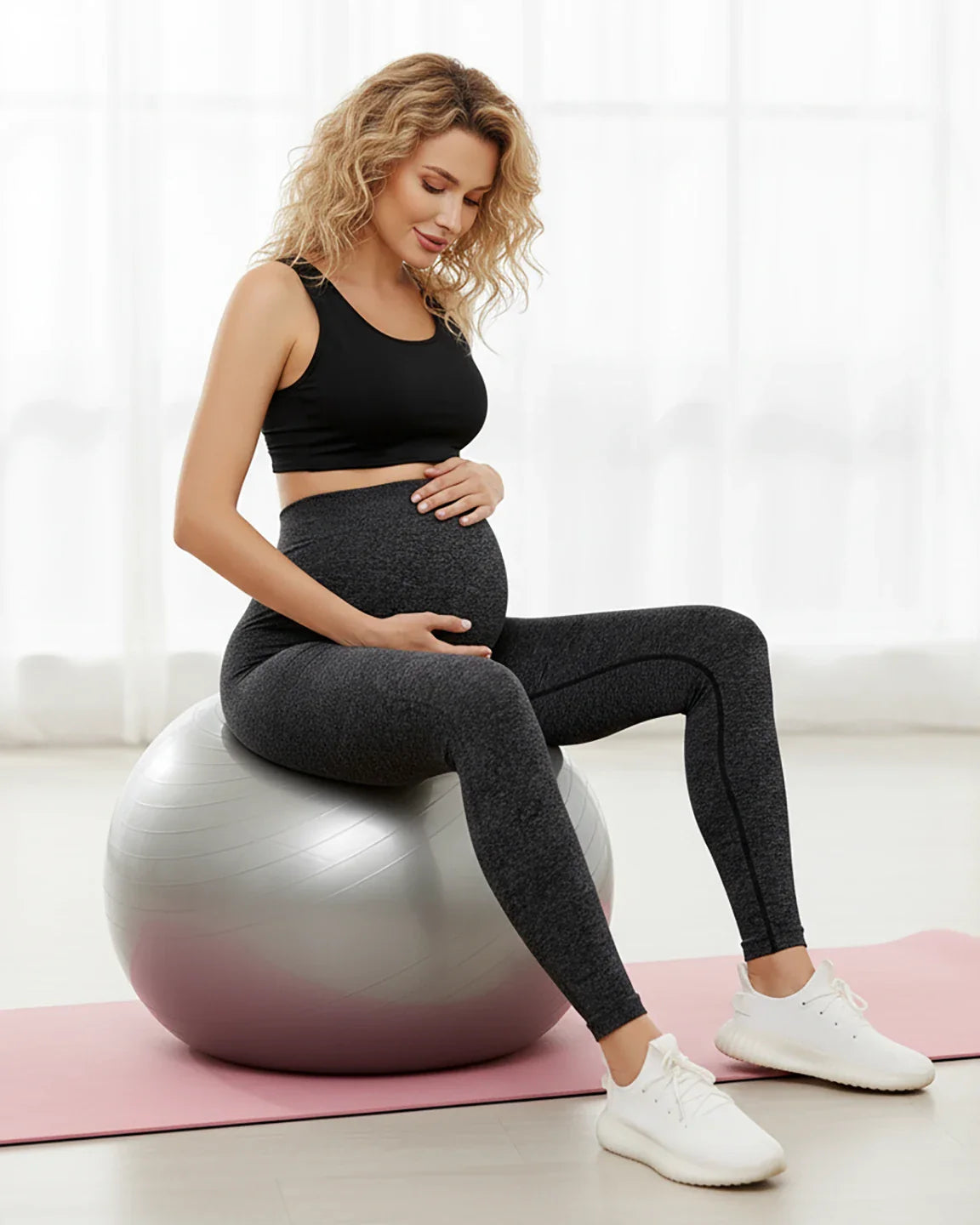 Bump Society – The Comfort Collection: Ribbed Versatile Full Length Cut Maternity Leggings