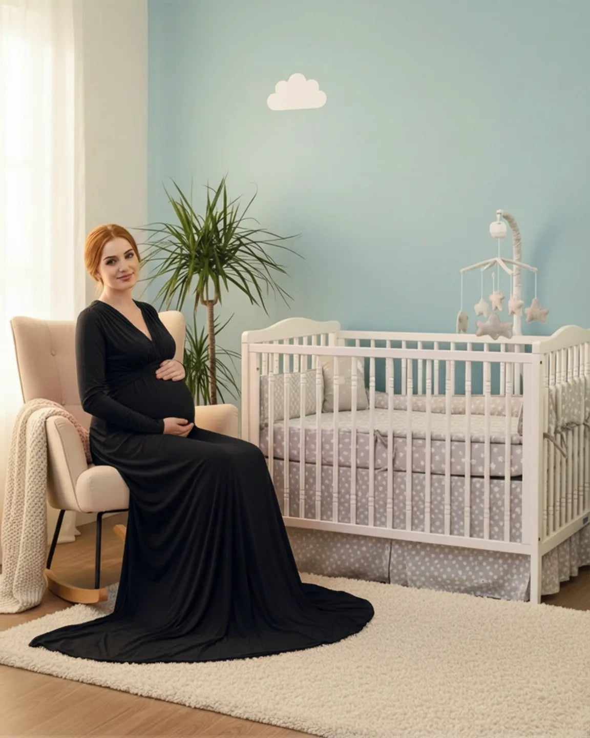 Bump Society – The Comfort Collection: Empire Waist Romantic Style Maternity Photography Gown