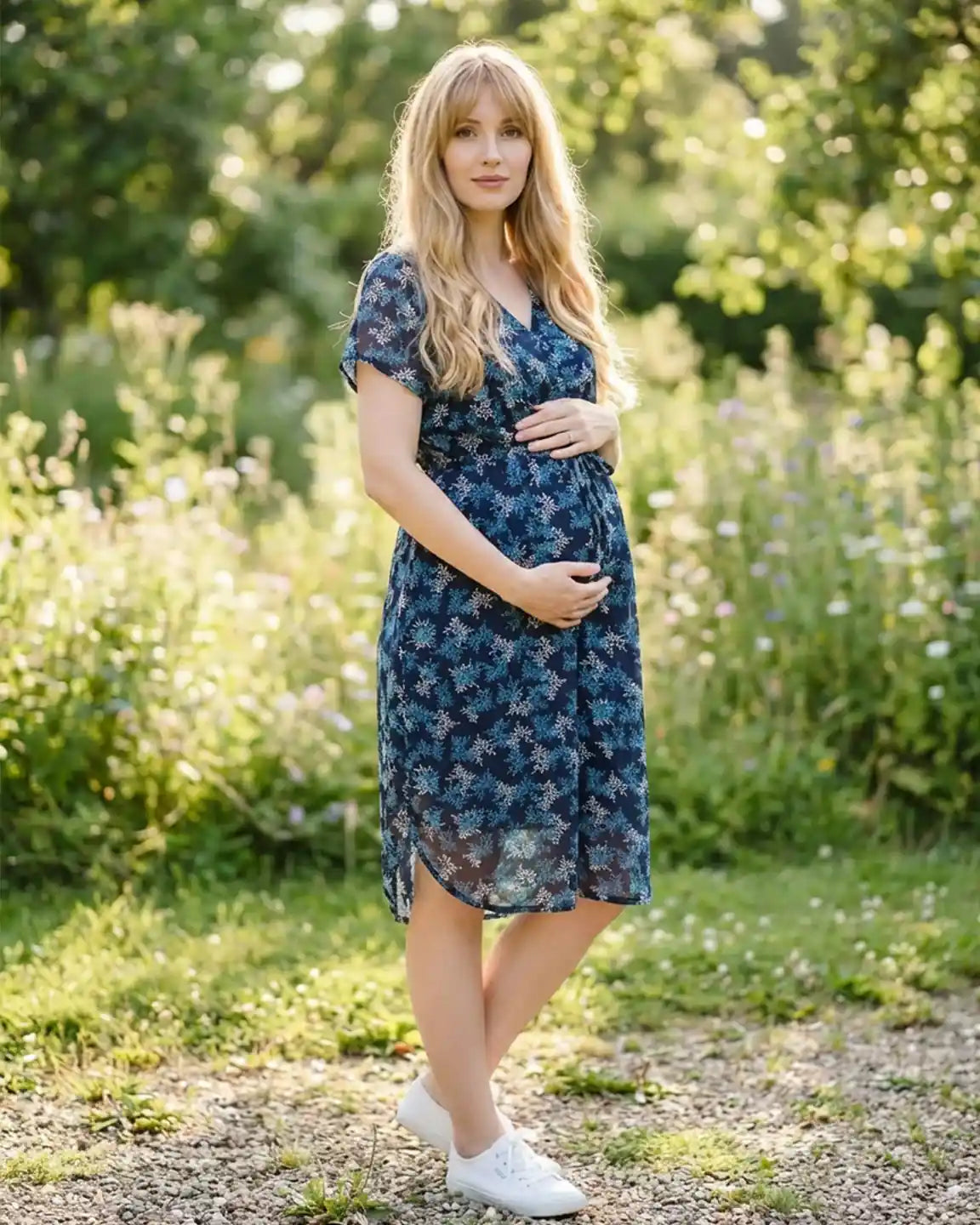 Bump Society – The Comfort Collection: V-Neck Fitted Modal Maternity Dress