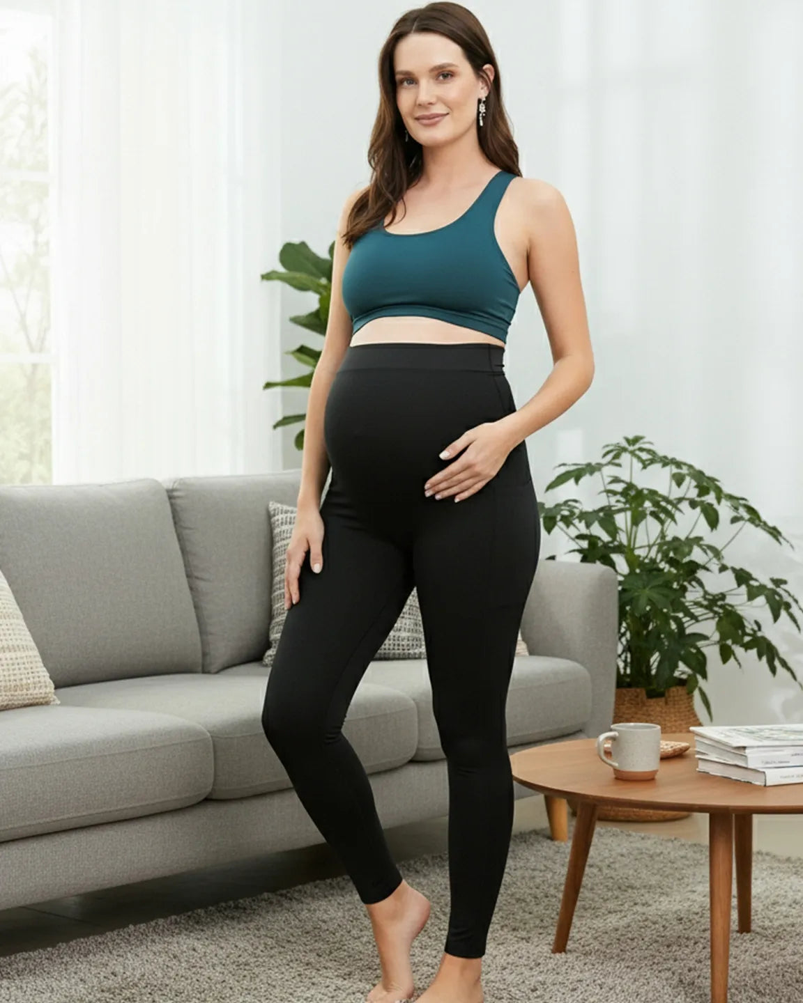 Bump Society – The Support Collection: Support Panel Over-Belly Skinny Fit Maternity Leggings