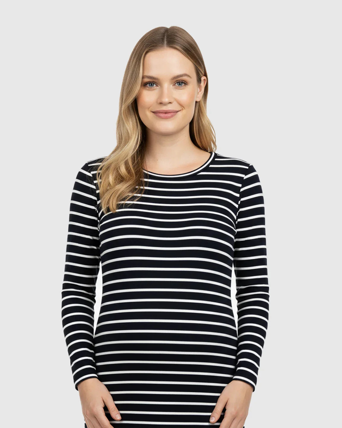 Bump Society – The Comfort Collection: Side Slit Bodycon Maternity Midi Dress