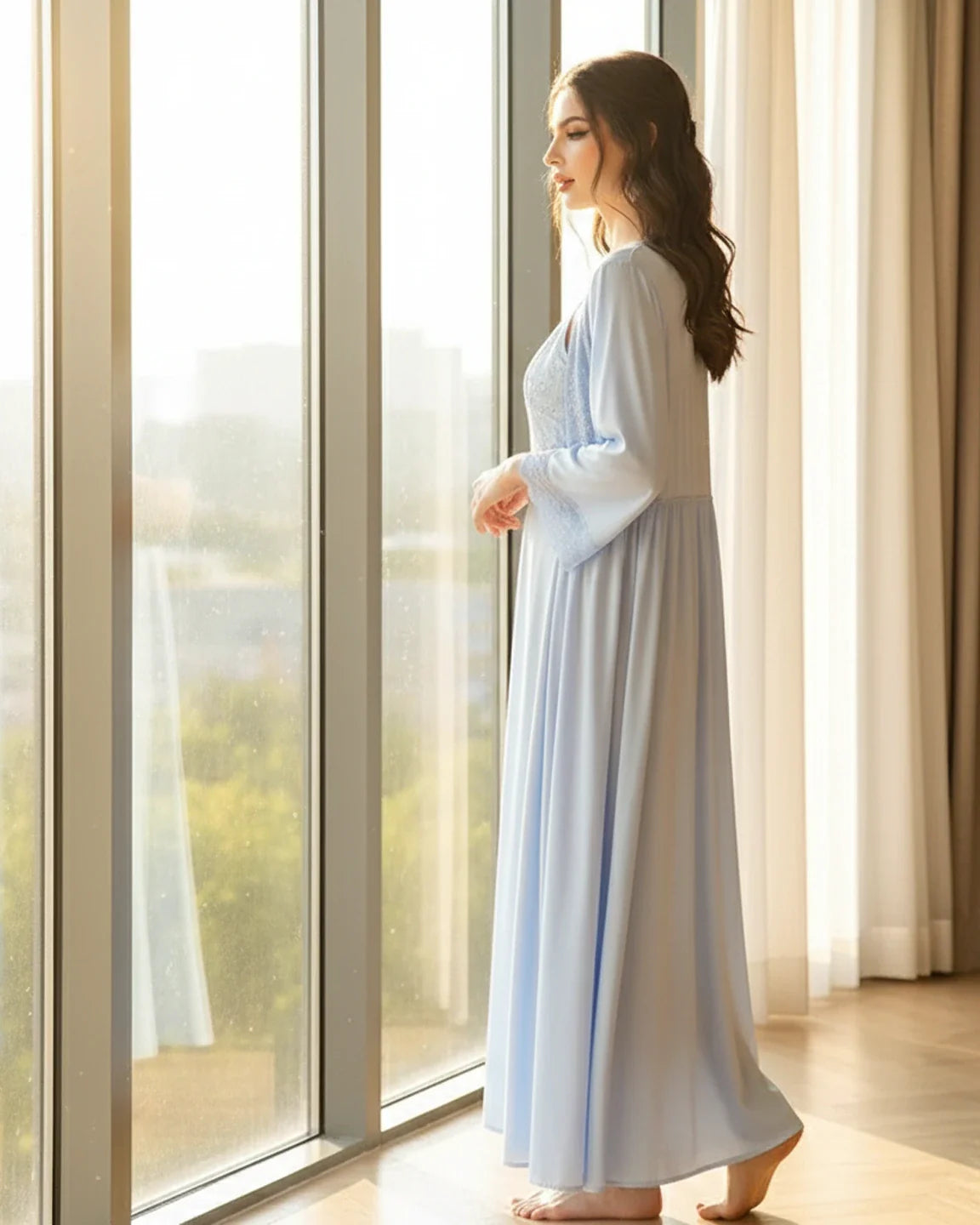 Bump Society – The Comfort Collection: Elegant Lace Loose Fit Maternity Loungewear Set