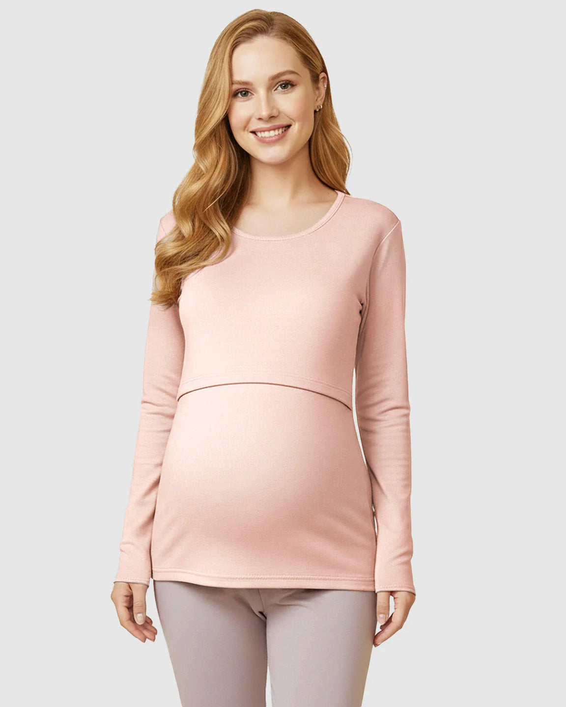 Bump Society – The Nursing Collection: Nursing Access Long Sleeve Thermal Pajama Set