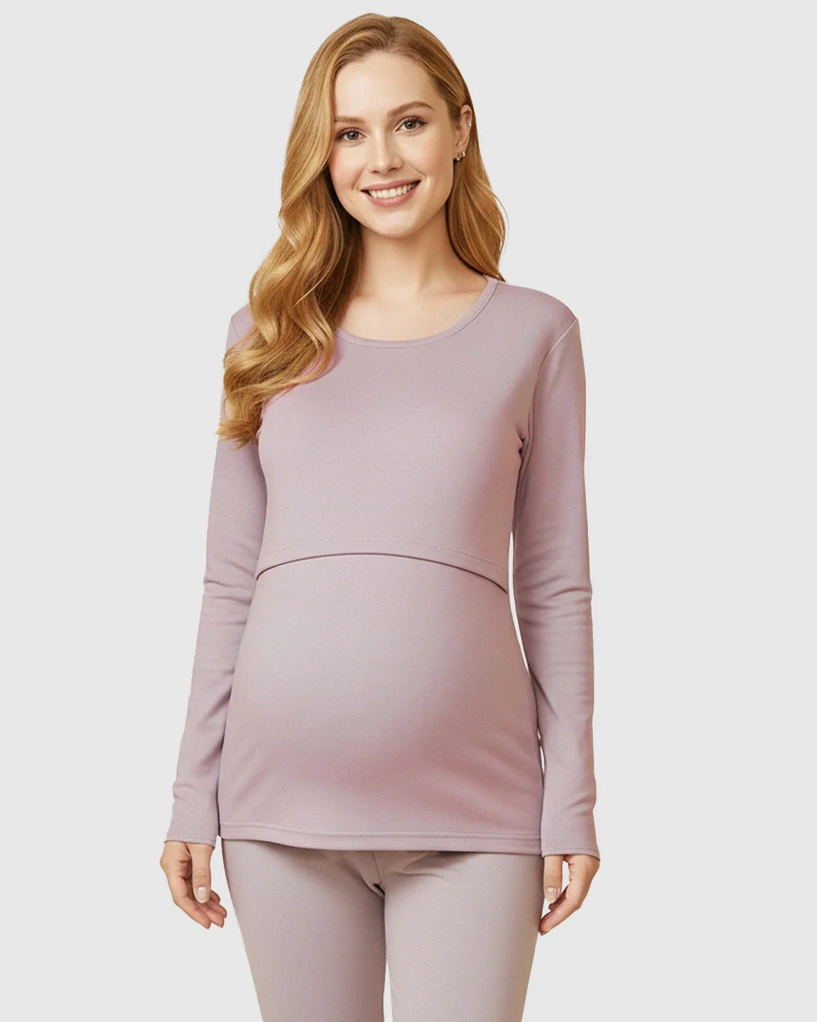 Bump Society – The Nursing Collection: Nursing Access Long Sleeve Thermal Pajama Set