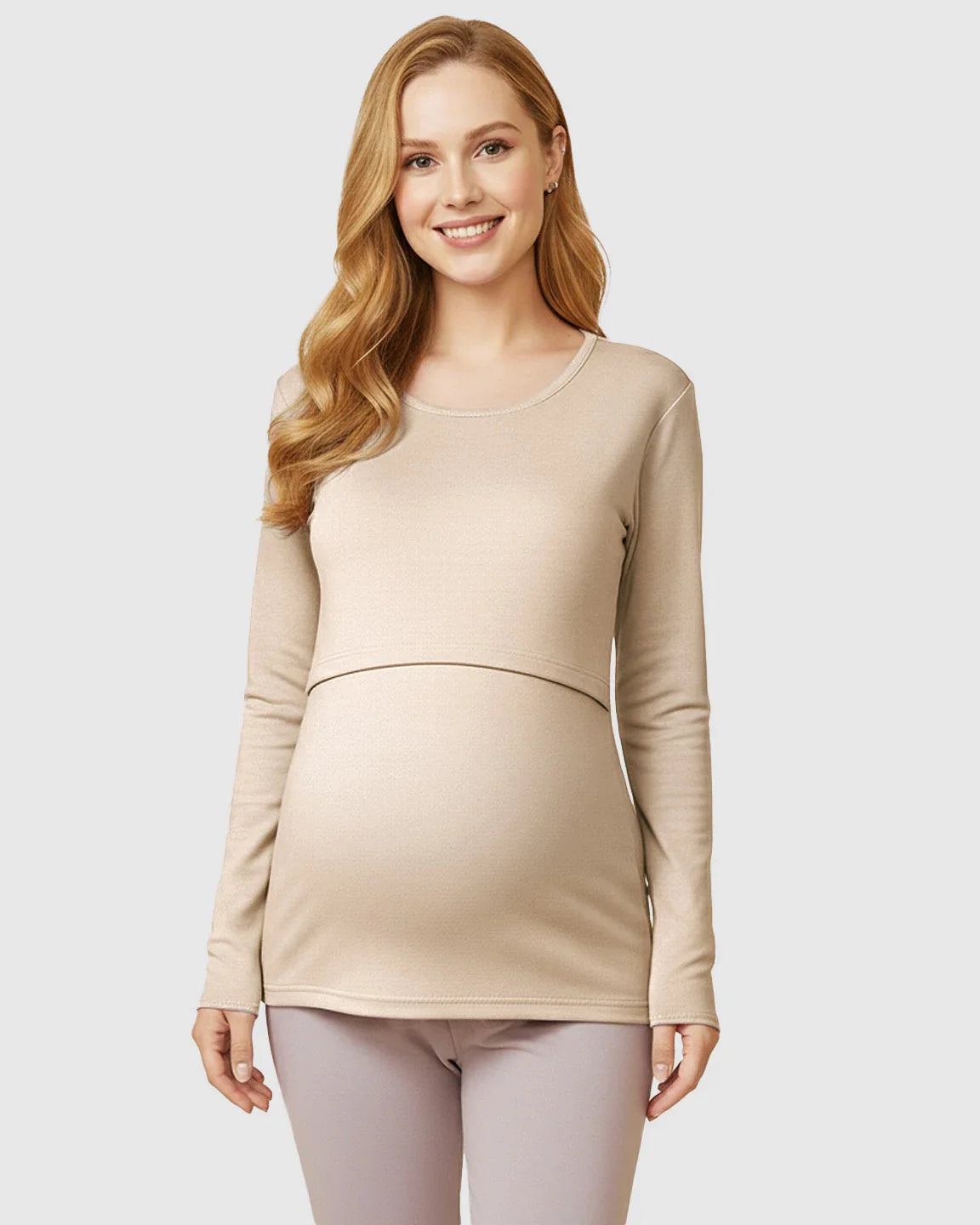 Bump Society – The Nursing Collection: Nursing Access Long Sleeve Thermal Pajama Set