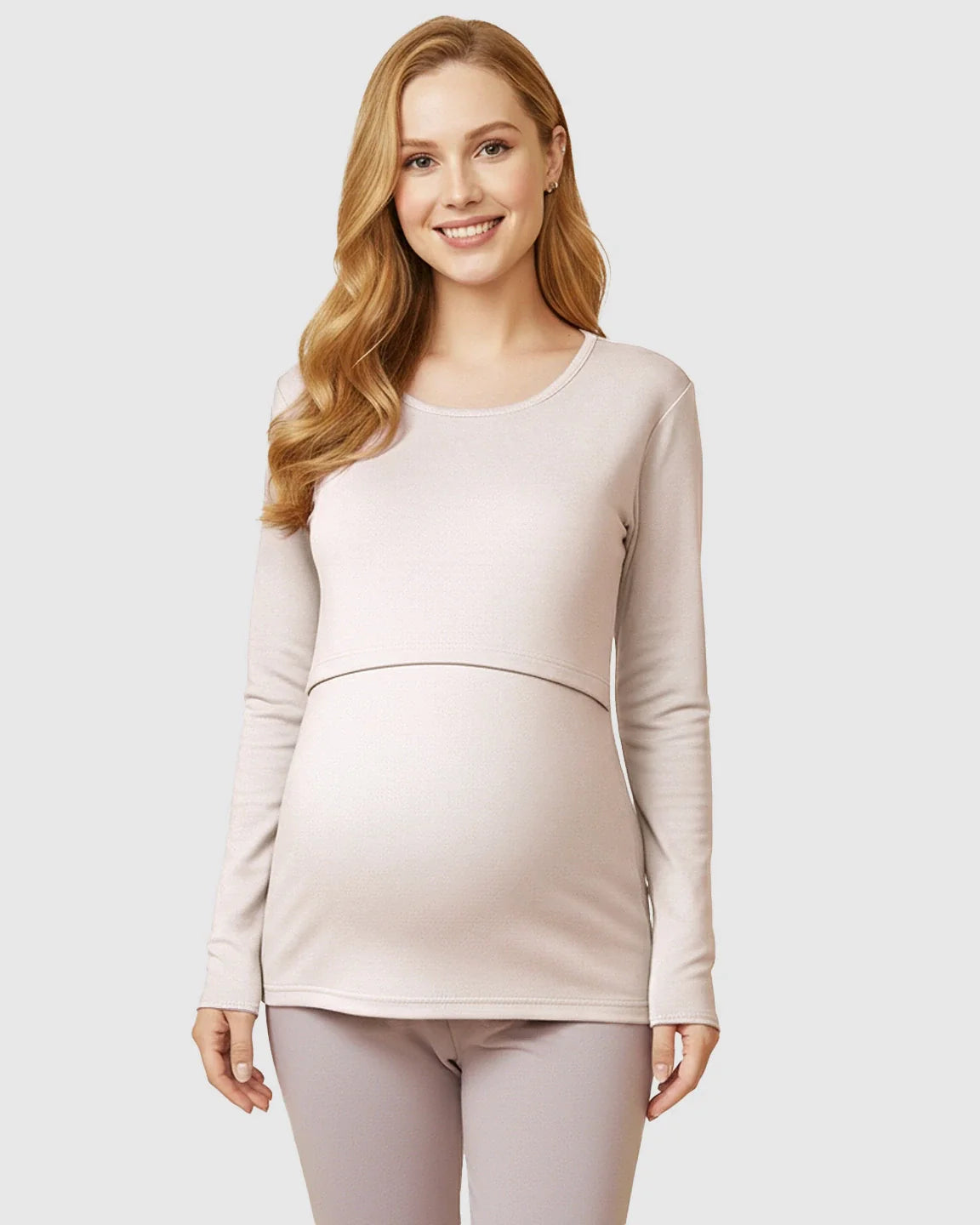 Bump Society – The Nursing Collection: Nursing Access Long Sleeve Thermal Pajama Set