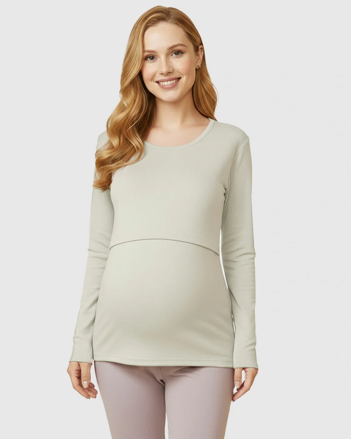 Bump Society – The Nursing Collection: Nursing Access Long Sleeve Thermal Pajama Set
