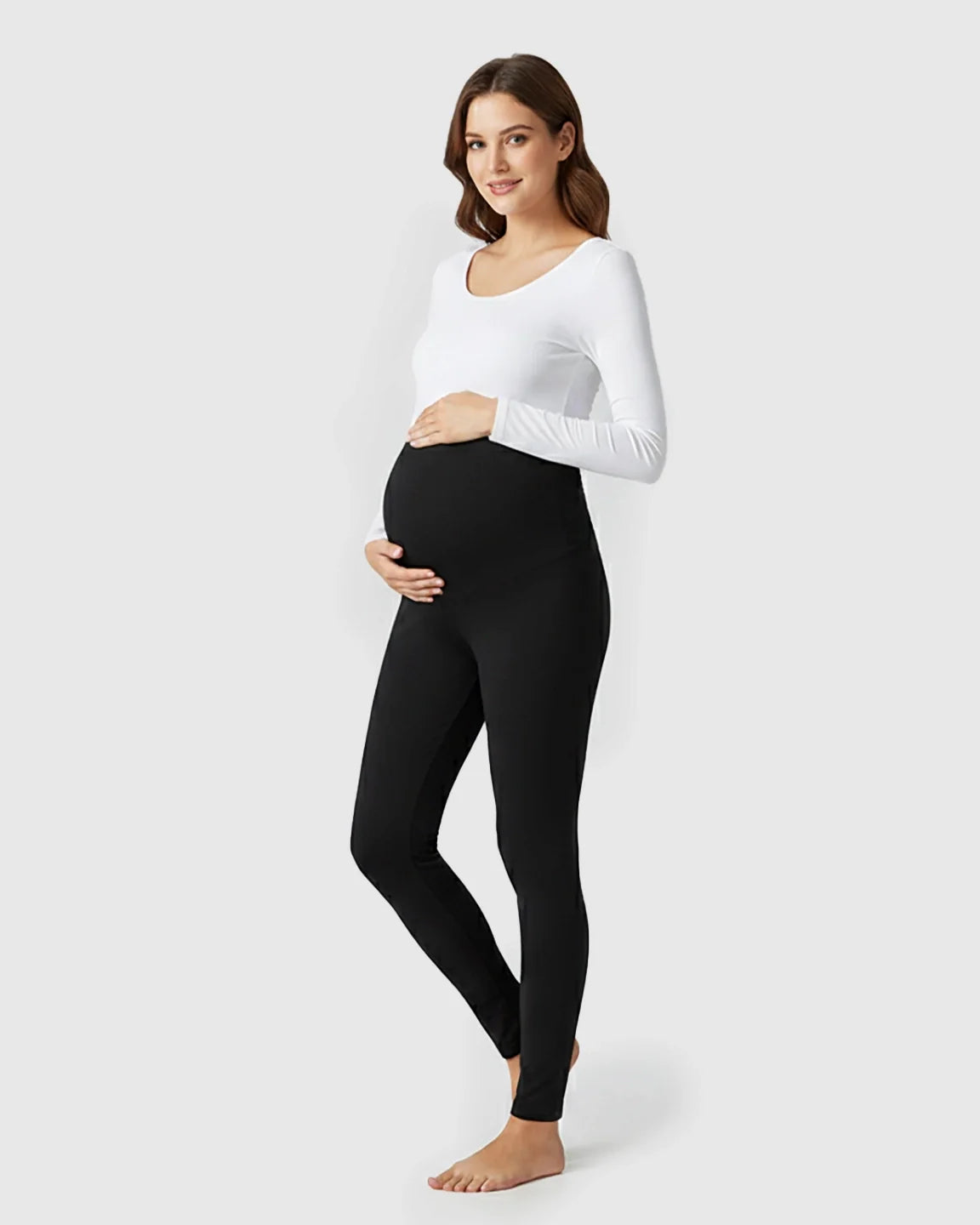 Bump Society – The Support Collection: High-Waist Tummy Support Slim-Fit Maternity Leggings