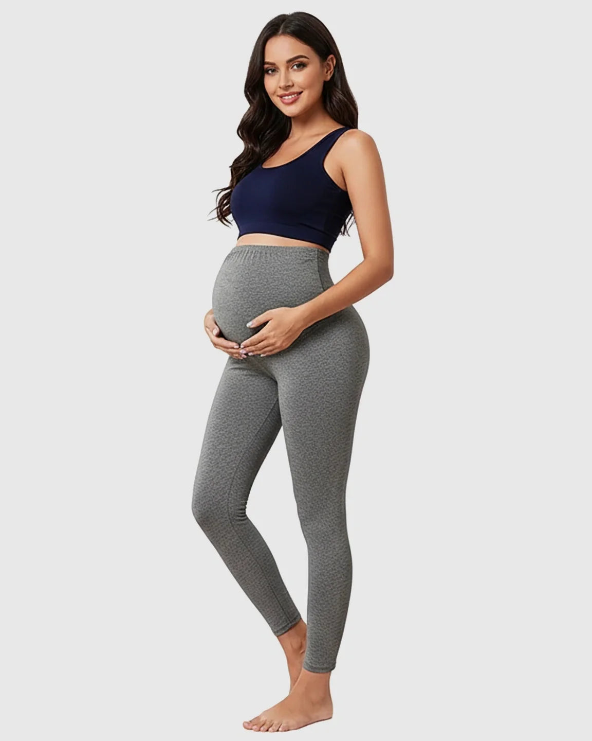 Bump Society – The Support Collection: High-Waist Tummy Support Slim-Fit Maternity Leggings