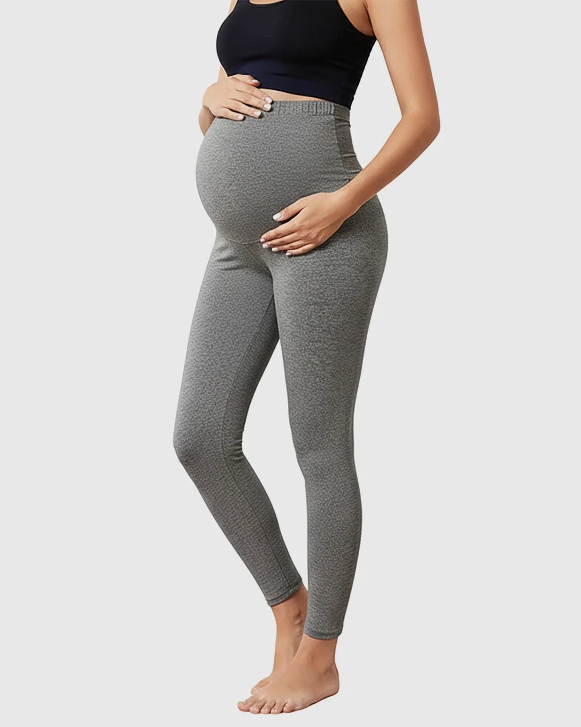 Bump Society – The Support Collection: High-Waist Tummy Support Slim-Fit Maternity Leggings