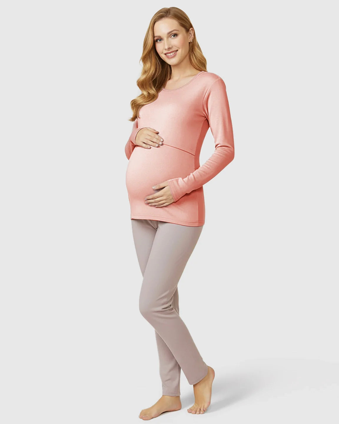Bump Society – The Nursing Collection: Nursing Access Long Sleeve Thermal Pajama Set