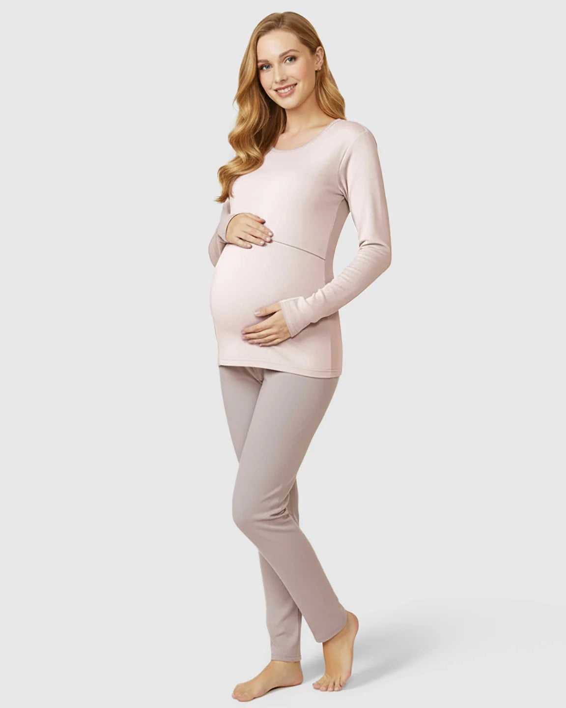 Bump Society – The Nursing Collection: Nursing Access Long Sleeve Thermal Pajama Set