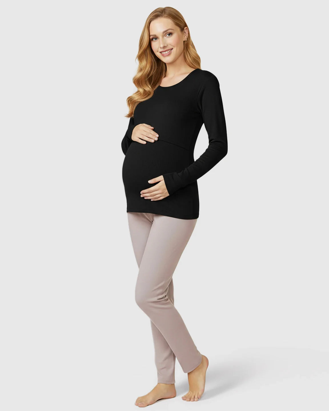 Bump Society – The Nursing Collection: Nursing Access Long Sleeve Thermal Pajama Set