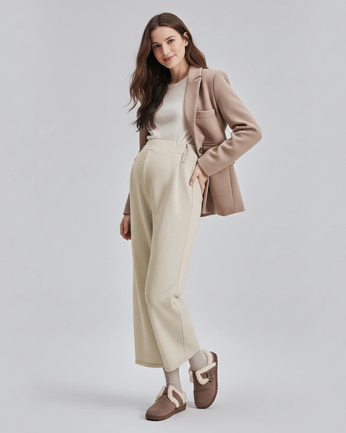Bump Society – The Comfort Collection: Drawstring Straight Leg Maternity Pants