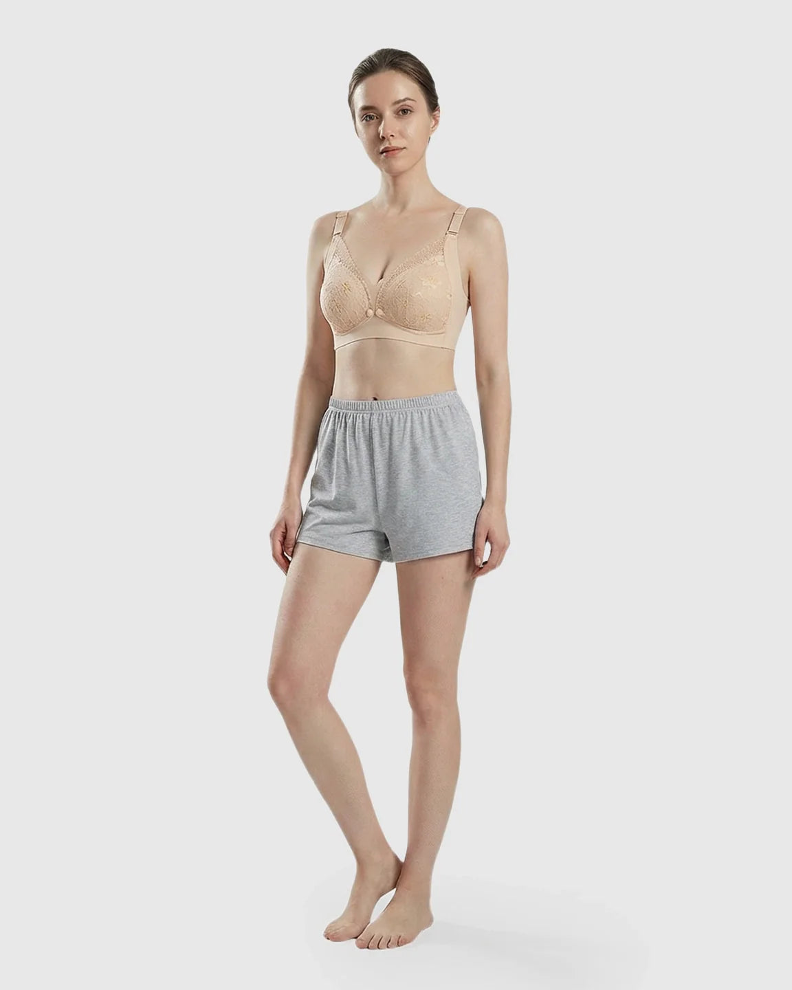 Bump Society – The Nursing Collection: Snap Front Lace-Pattern Nursing Bra