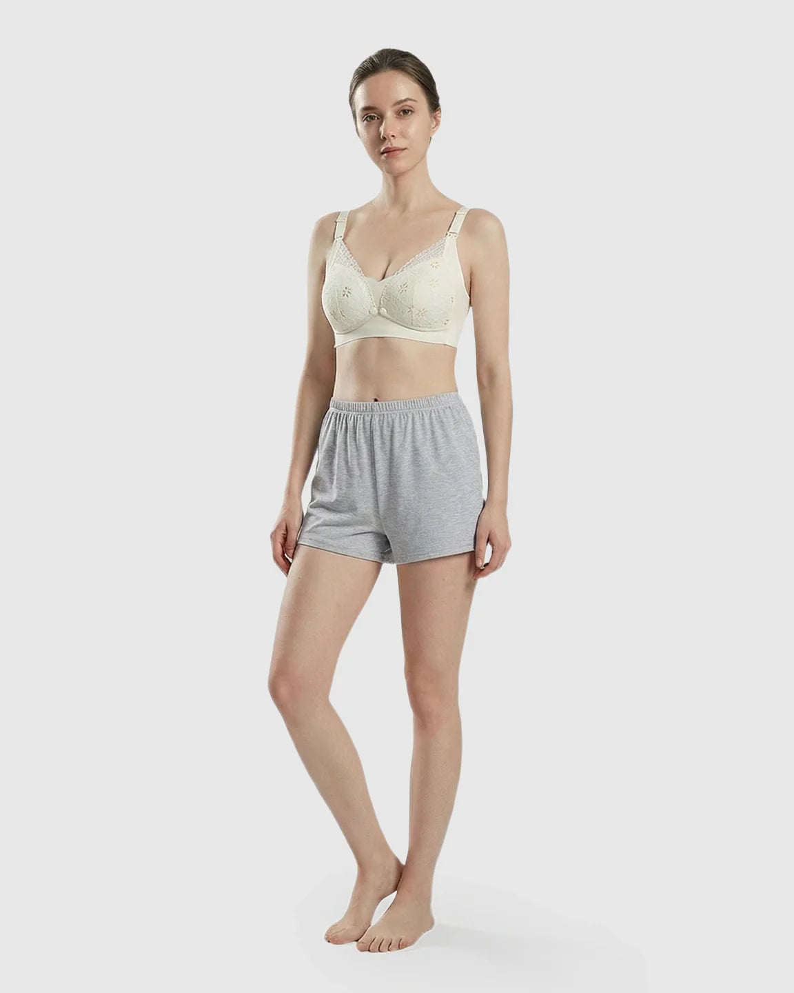 Bump Society – The Nursing Collection: Snap Front Lace-Pattern Nursing Bra