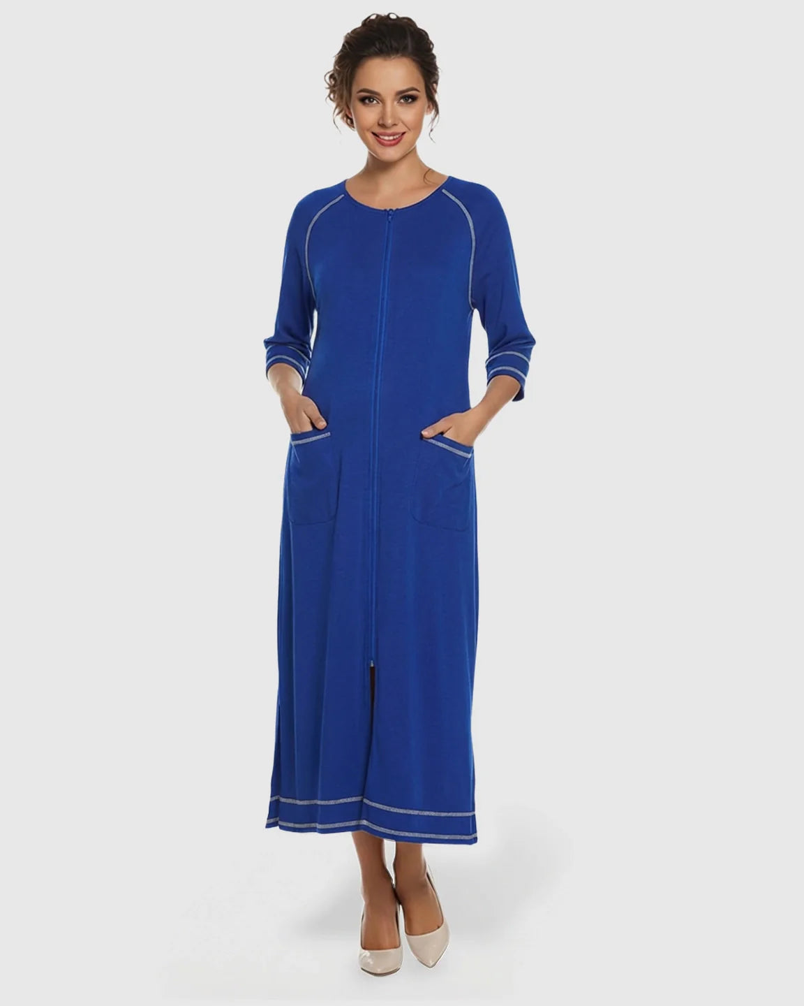 Bump Society – The Nursing Collection: Front Zipper Loose Fit Maternity Nursing Dress