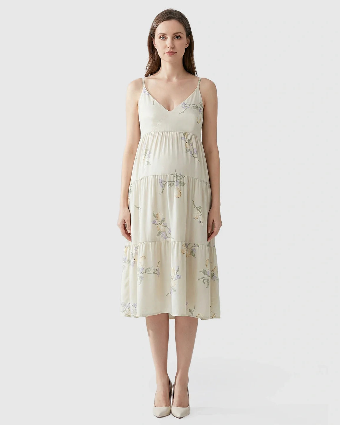 Bump Society – The Comfort Collection: Floral Print Empire Waist Maternity Nightdress