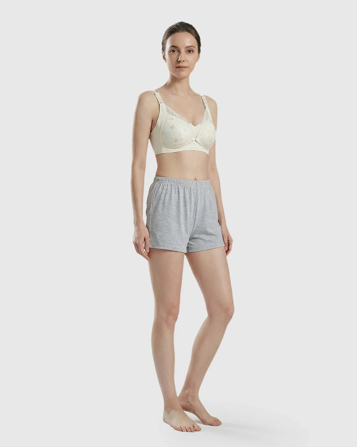 Bump Society – The Nursing Collection: Snap Front Lace-Pattern Nursing Bra