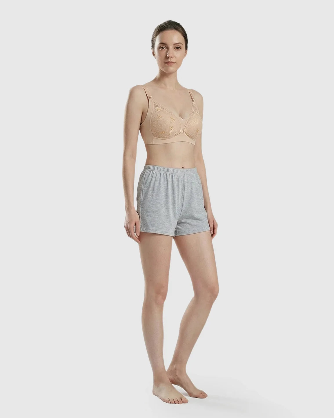 Bump Society – The Nursing Collection: Snap Front Lace-Pattern Nursing Bra