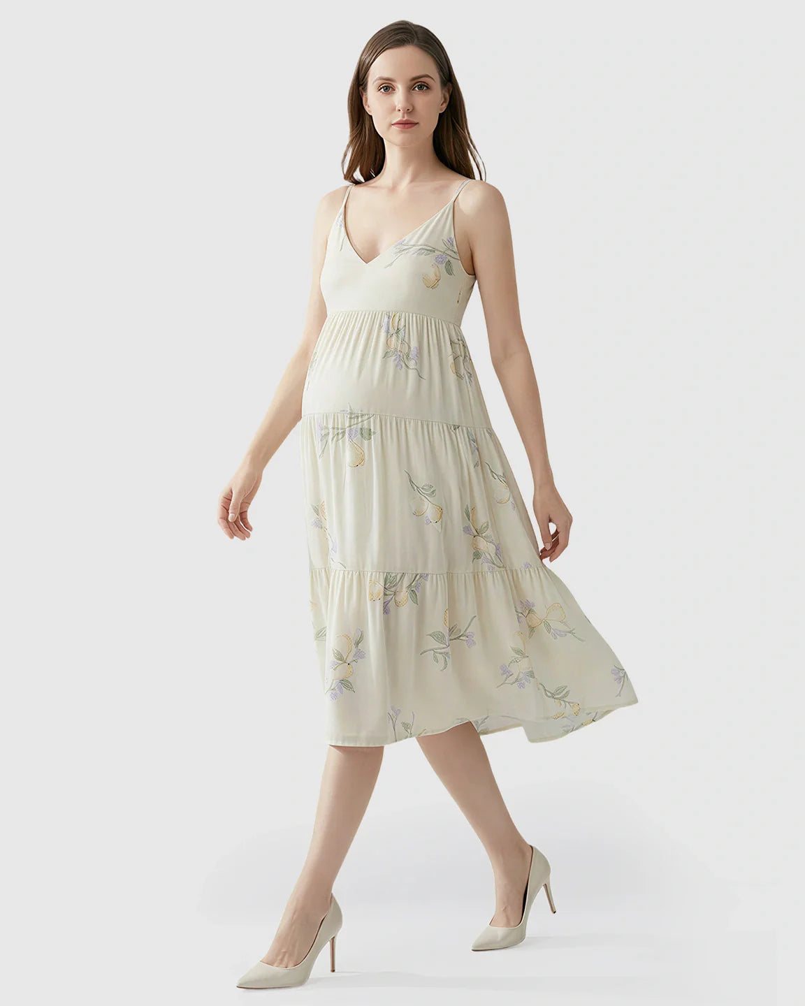 Bump Society – The Comfort Collection: Floral Print Empire Waist Maternity Nightdress
