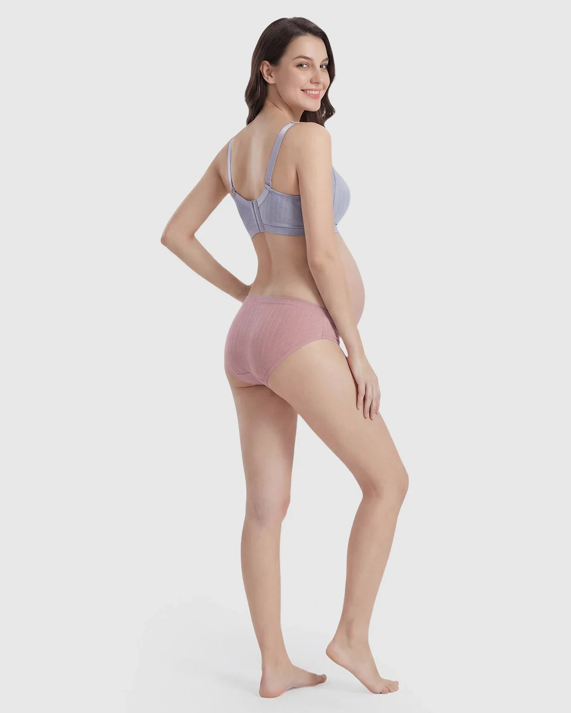 Bump Society – The Nursing Collection: Front-Open Ribbed V-Neck Nursing Bra