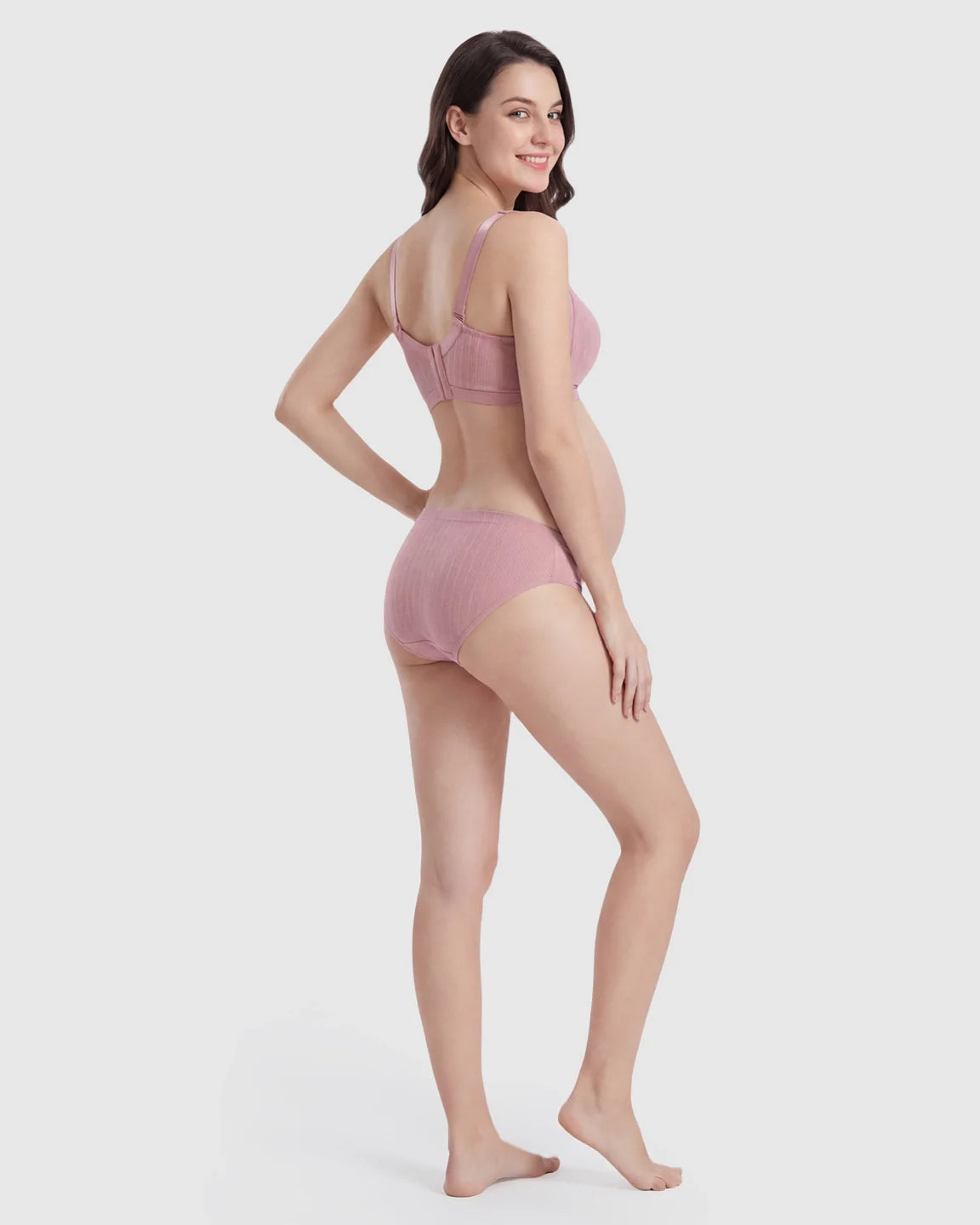 Bump Society – The Nursing Collection: Front-Open Ribbed V-Neck Nursing Bra