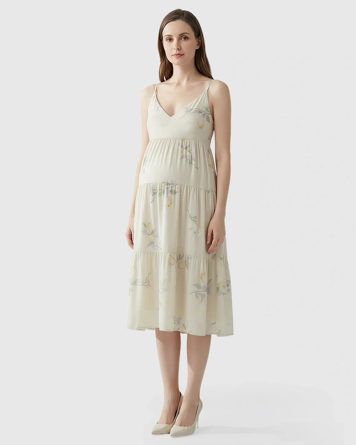Bump Society – The Comfort Collection: Floral Print Empire Waist Maternity Nightdress