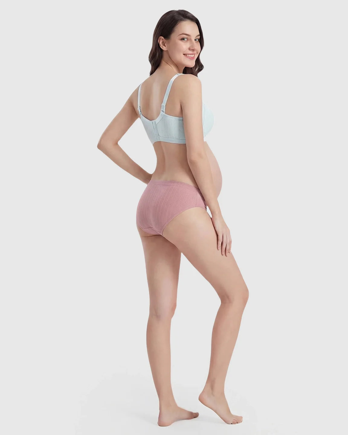 Bump Society – The Nursing Collection: Front-Open Ribbed V-Neck Nursing Bra