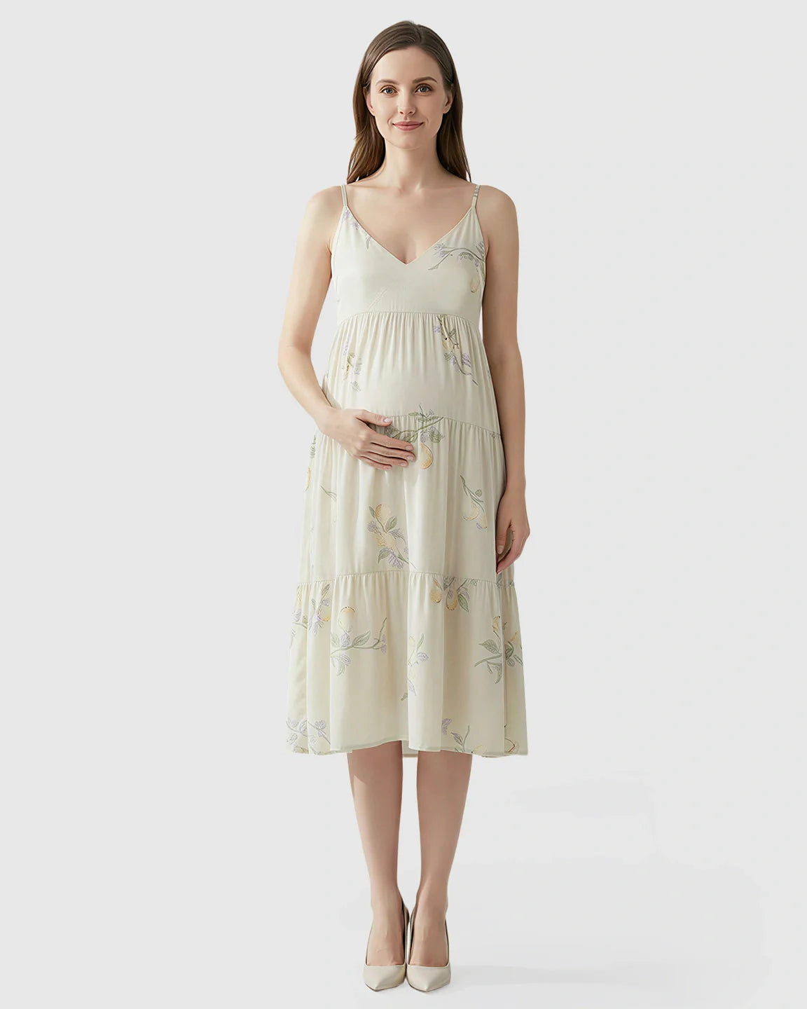 Bump Society – The Comfort Collection: Floral Print Empire Waist Maternity Nightdress