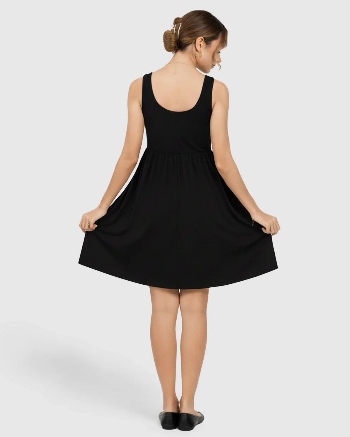 Bump Society – The Comfort Collection: Button-Front Versatile Maternity Short Dress