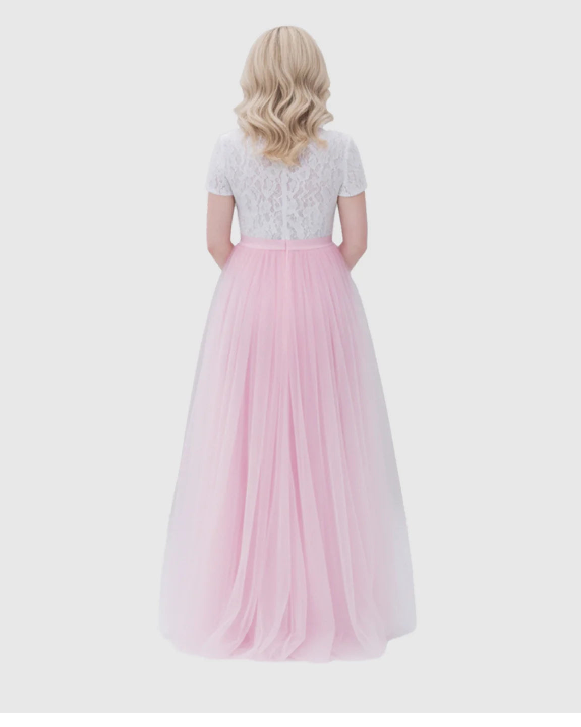 Bump Society – The Comfort Collection: Two-Piece Lace & Tulle Maternity Gown