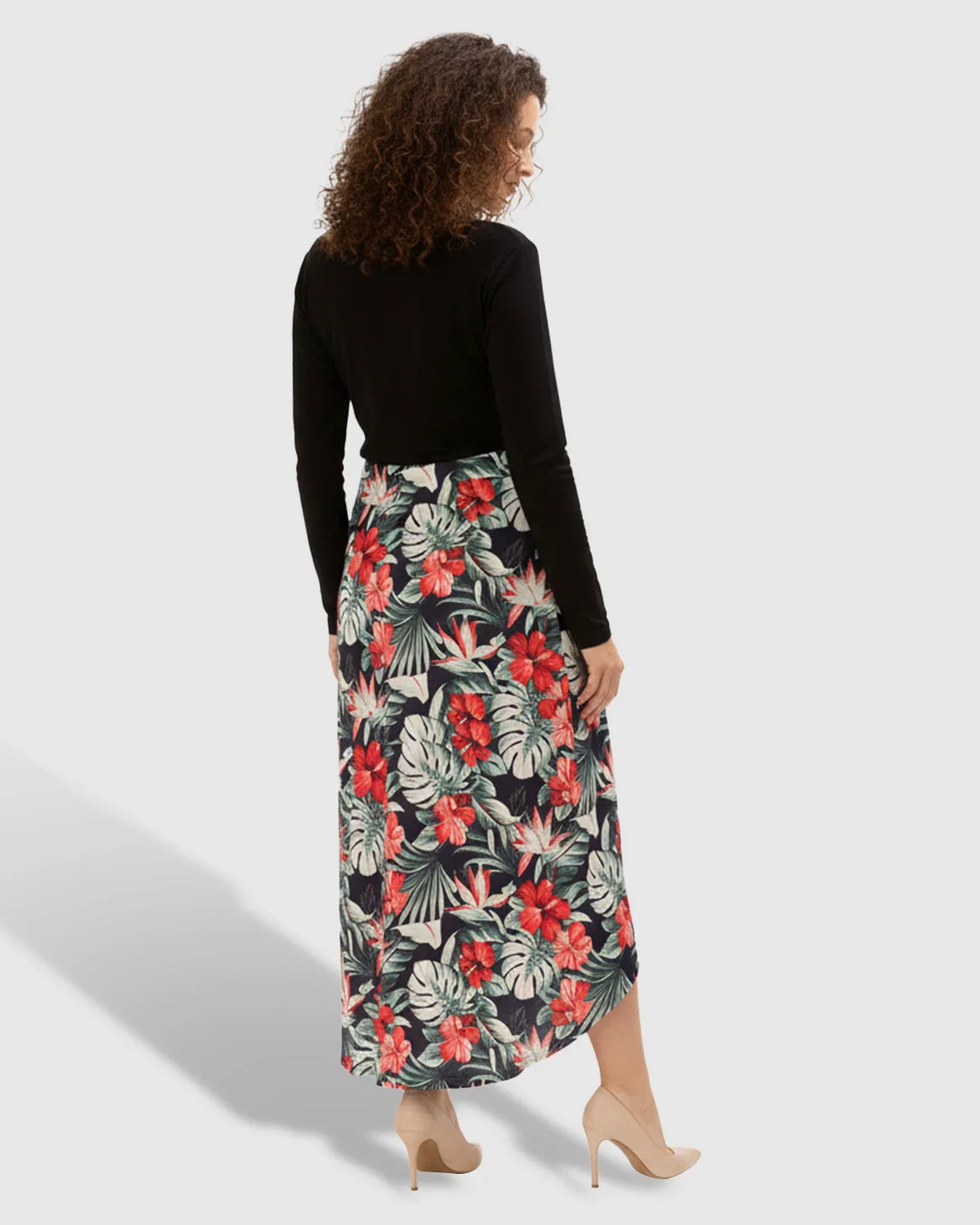 Bump Society – The Nursing Collection: Two-Piece Floral Nursing & Maternity Maxi Dress