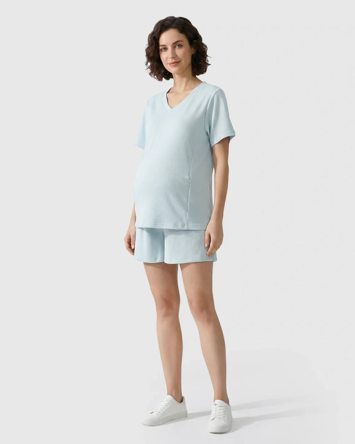 Bump Society – The Nursing Collection: Discreet-Zip Relaxed Nursing & Maternity Lounge Set