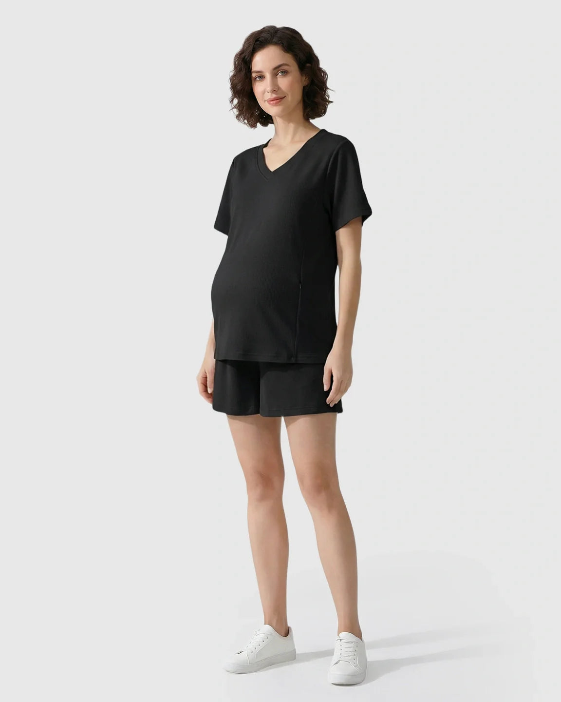 Bump Society – The Nursing Collection: Discreet-Zip Relaxed Nursing & Maternity Lounge Set