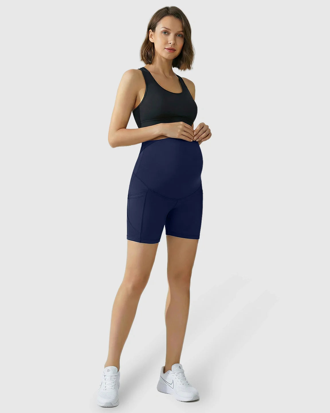 The Support Collection  High-Waist Supportive Maternity Shorts