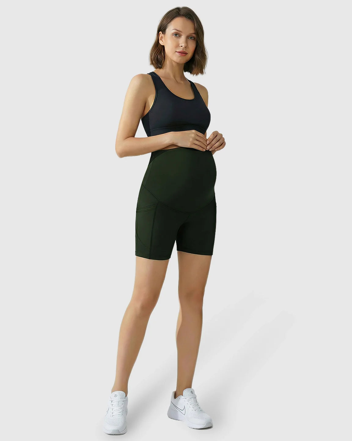 The Support Collection  High-Waist Supportive Maternity Shorts