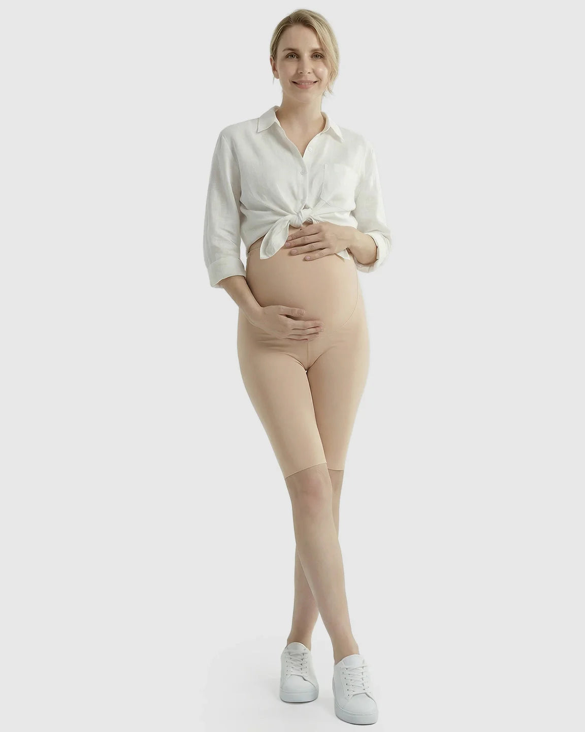 Bump Society – The Comfort Collection: High-Waist Sculpting Maternity Shorts